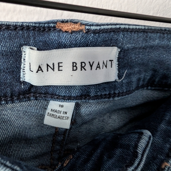 Lane Bryant Raw Hem Cropped Straight Leg Jeans Women’s Size 16 - Picture 3 of 4